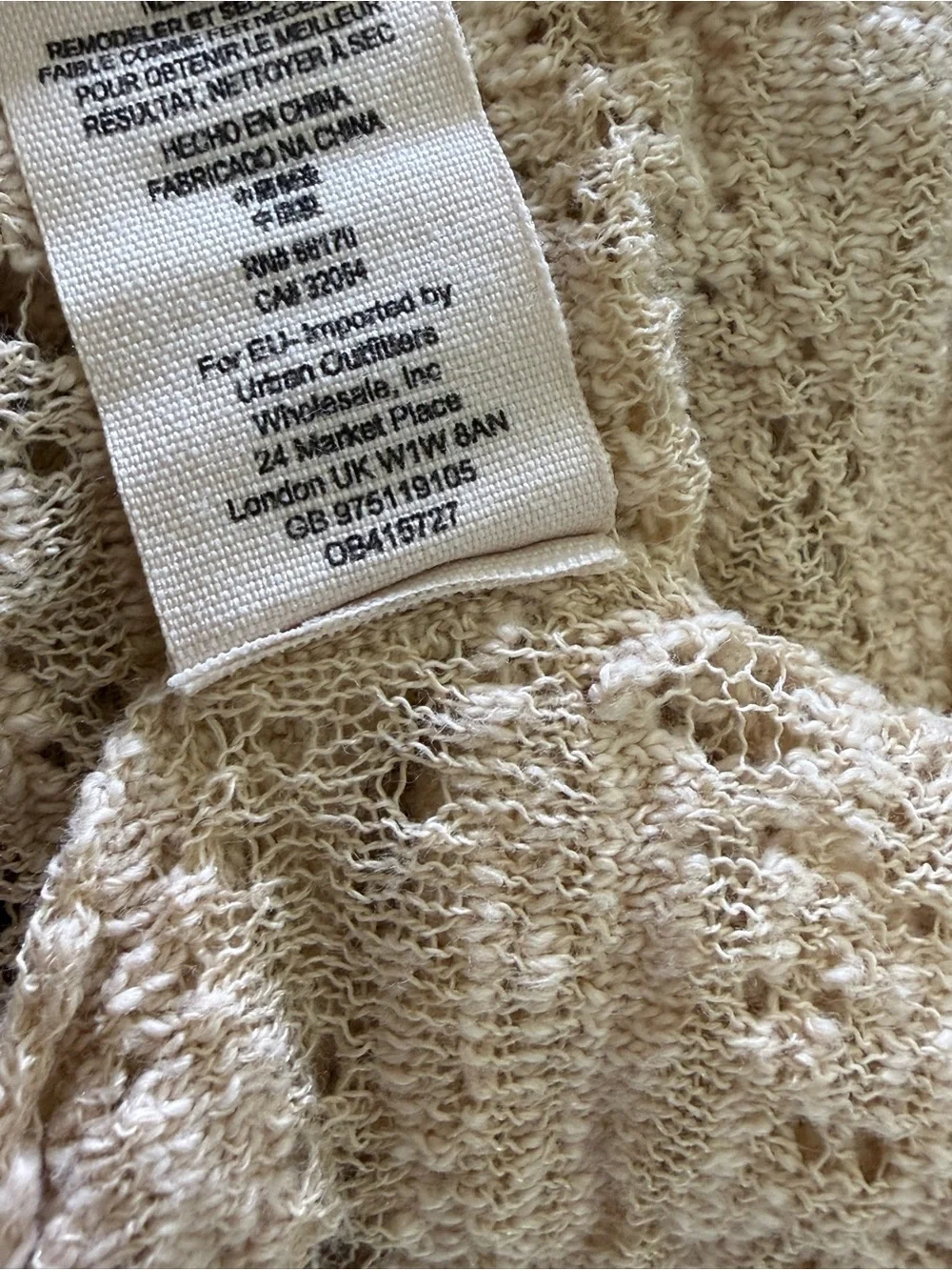 Free People Cold Shoulder Boho Knit Tunic Sweater Cream Size Large